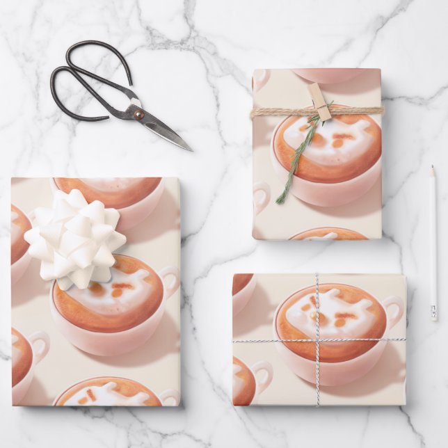 I’m Foaming With Feelings – Coffee Art Wrapping Paper Sheet (Front)