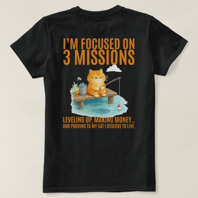 I’m focused on 3 missions: Leveling up,  T-Shirt (Design Back)