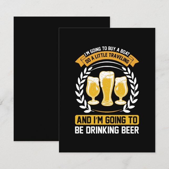  I m going to be drinking beer RSVP Card (Front/Back)