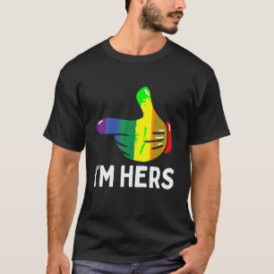 I m Hers Rainbow Flag Lesbian Pride LGBTQ Matching T-Shirt