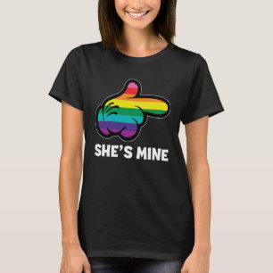I m Hers Rainbow Lesbian Couple LGBT Pride Matchin T-Shirt