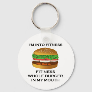 I’m Into Fitness Burger Keychain
