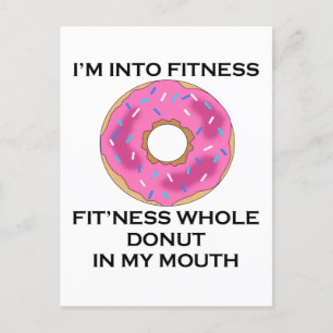 I’m Into Fitness Doughnut Holiday Postcard