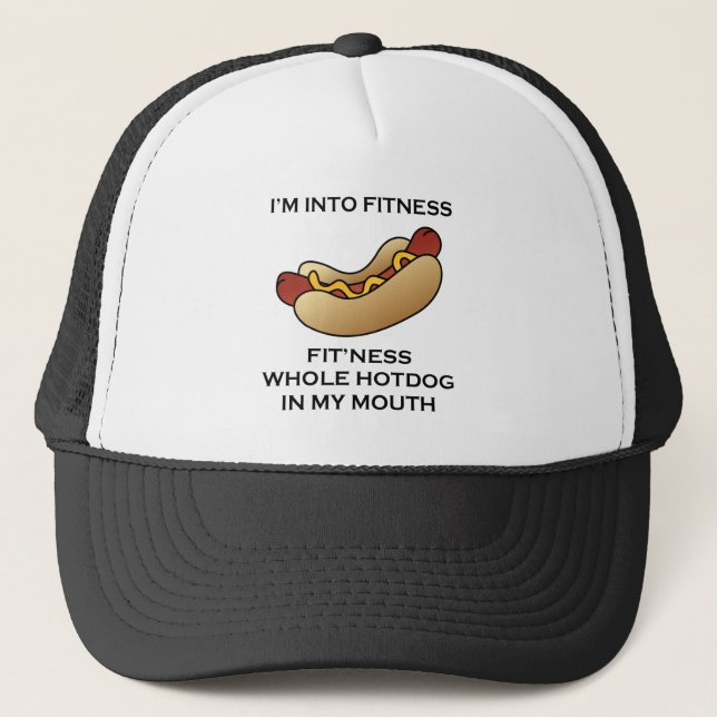 I’m Into Fitness Hot Dog Trucker Hat (Front)