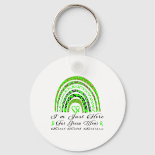I´m Just Here For Green Wear Rainbow Mental Health Keychain
