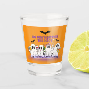 I’m Just Here For The Boos Funny Halloween Shot Glass