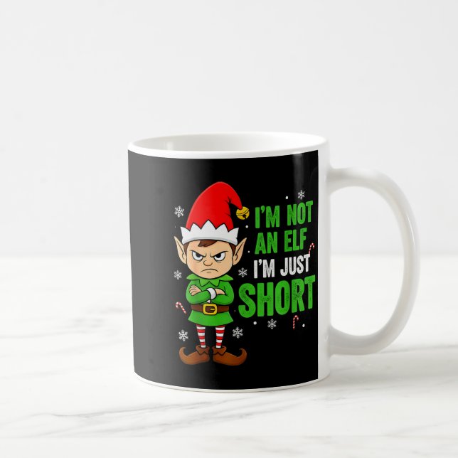 I’m Just Short Funny Elf Christmas  Coffee Mug (Right)