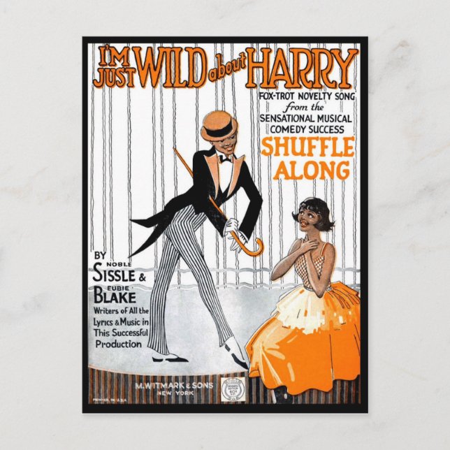 I"m Just Wild About Harry Postcard (Front)