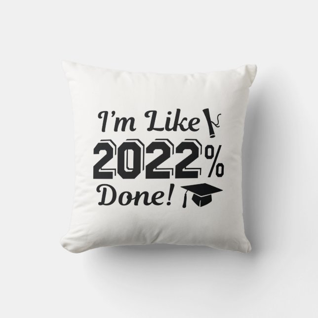 I’m Like 2022 Percent Done Throw Pillow (Front)