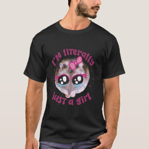 i m literally just a girl sad hamster meme coquett T-Shirt