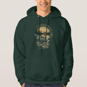 I’m Living in My Reel World Fishing lake Hoodie