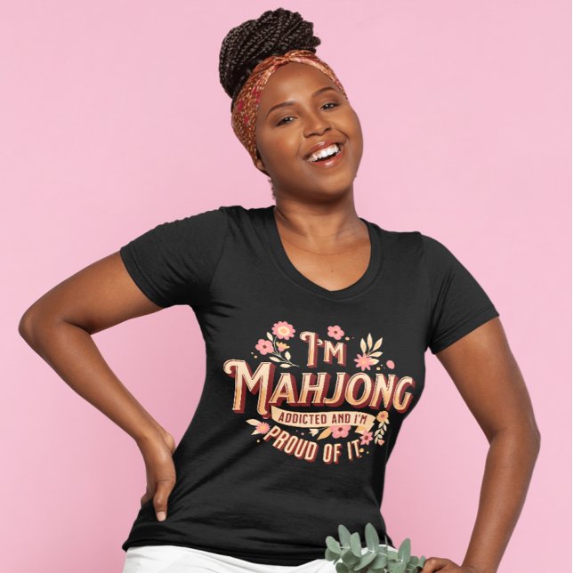 I’m Mahjong Addicted | Funny Mahjong T-Shirt (Creator Uploaded)