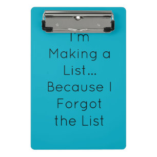 I’m Making a List… Because I Forgot the List Mini Clipboard
