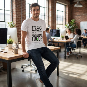 I’m Not Lazy   Low Battery Funny Design Tri-Blend Shirt