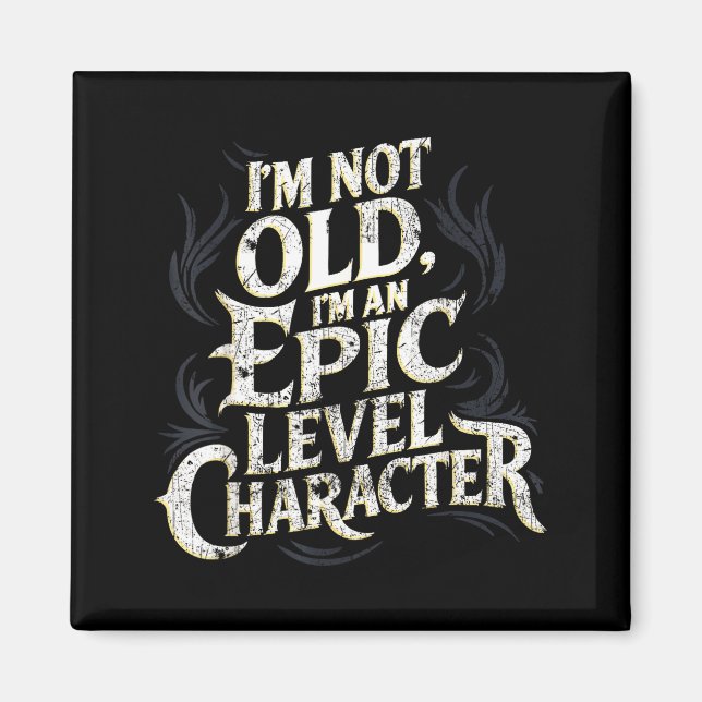 I’m Not Old I’m An Ec Level Character Funny Gamer  Magnet (Front)