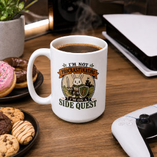 I’m Not Procrastinating Side Quest Rabbit Knight Coffee Mug