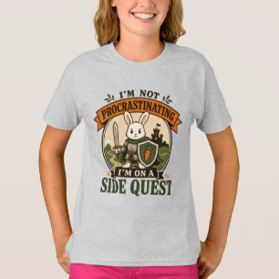 I’m Not Procrastinating Side Quest Rabbit Knight T-Shirt