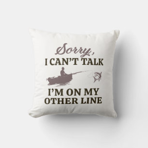 I’m On My Other Line Throw Pillow