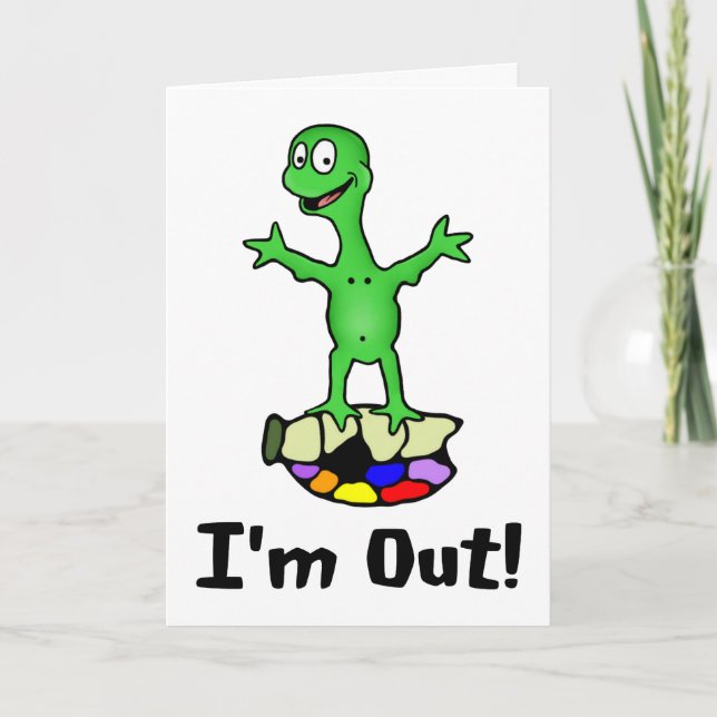 I’m Out Turtle Greeting Card (Front)