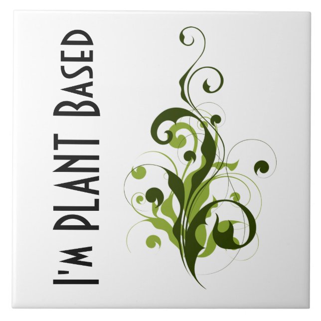 I’m Plant Based Vegan or Vegetarian Message Tile (Front)