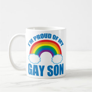 I’m Proud of My Gay Son LGBTQ Supportive Dad Coffee Mug
