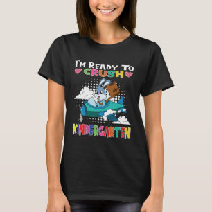 I m Ready To Crush Kindergarten Rabbit Flying Plan T-Shirt