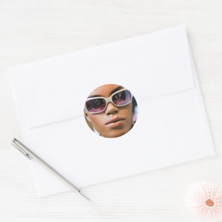 I’m real beautiful classic round sticker