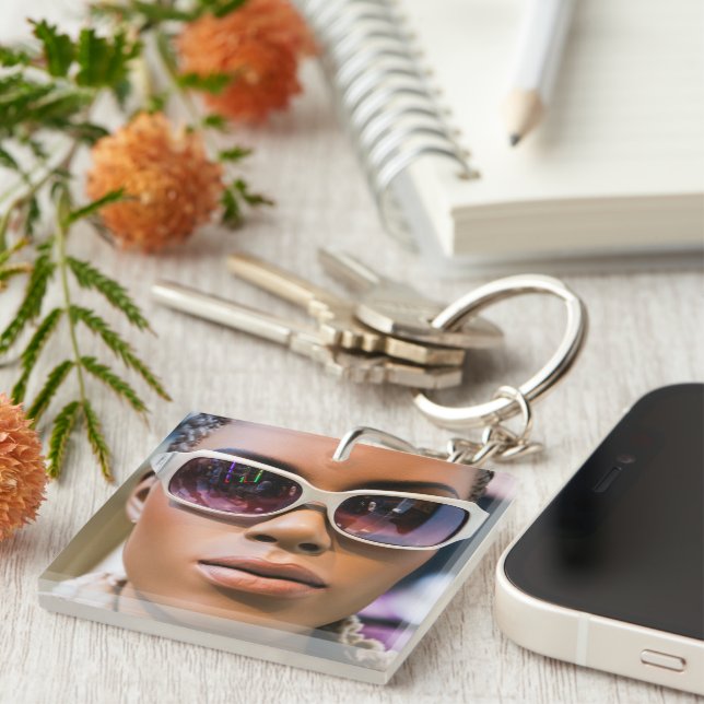 I’m real beautiful keychain (Front Right)