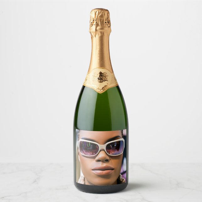 I’m real beautiful sparkling wine label (Front)