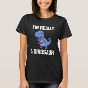 I M Really A Dinosaur Funny Blue T Rex T-Shirt