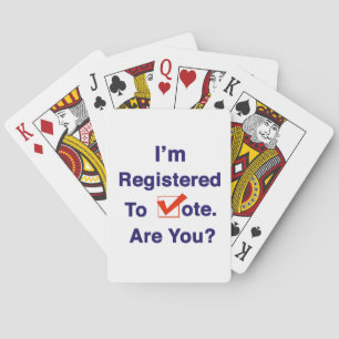 I’m Registered to Vote 2026 Playing Cards