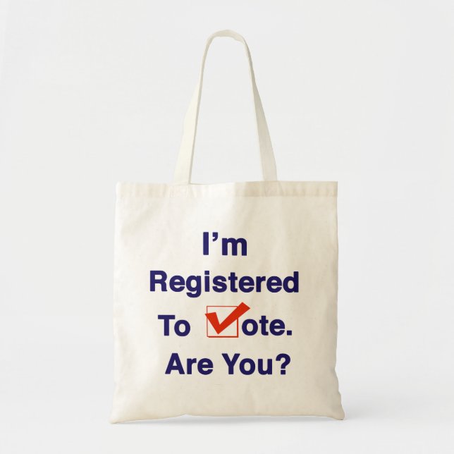 I’m Registered to Vote 2026 Tote Bag (Front)