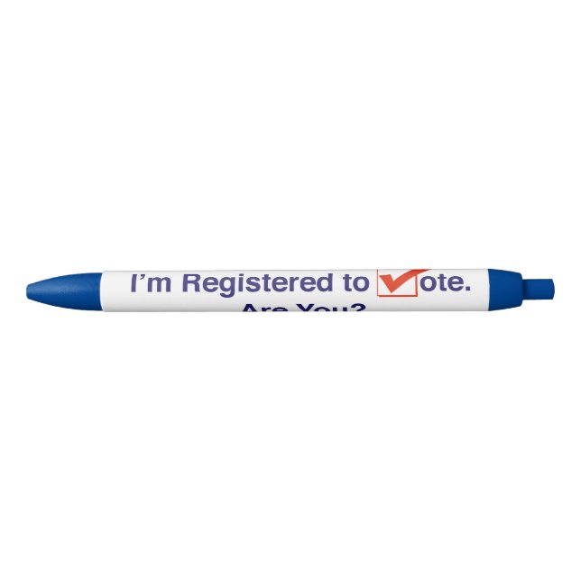 I’m Registered to Vote Black Ink Pen (Front)