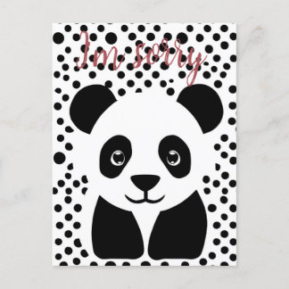 I’m Sorry Panda Custom Postcard