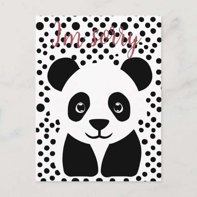 I’m Sorry Panda Custom  Postcard (Front)