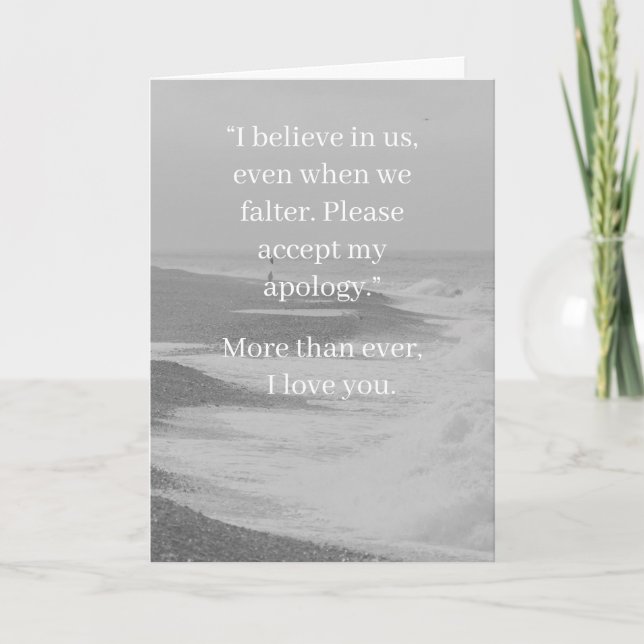 I’m Sorry Relationship Card | Elegant Apology (Front)