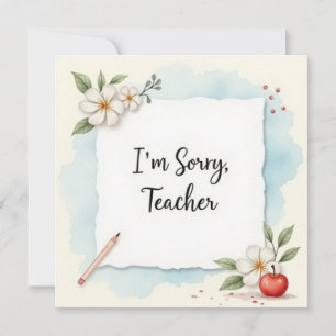 I’m Sorry Teacher Greeting Card