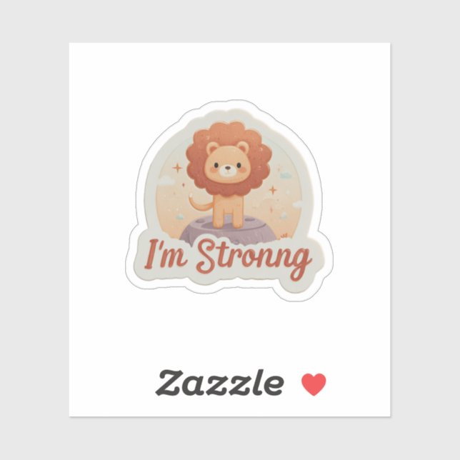 “I’m Strong Affirmation Sticker | Motivational Vin (Sheet)