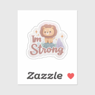“‘I’m Strong’ Motivational Sticker   Empowerment V