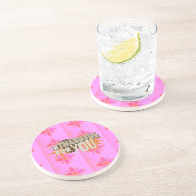 I’m Thankful for You: A Heartfelt Expression  Coaster (Side)