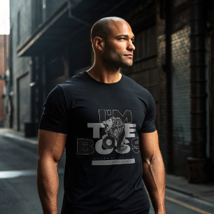 I’m The Boss Lion TShirt Alpha Savage Motivation