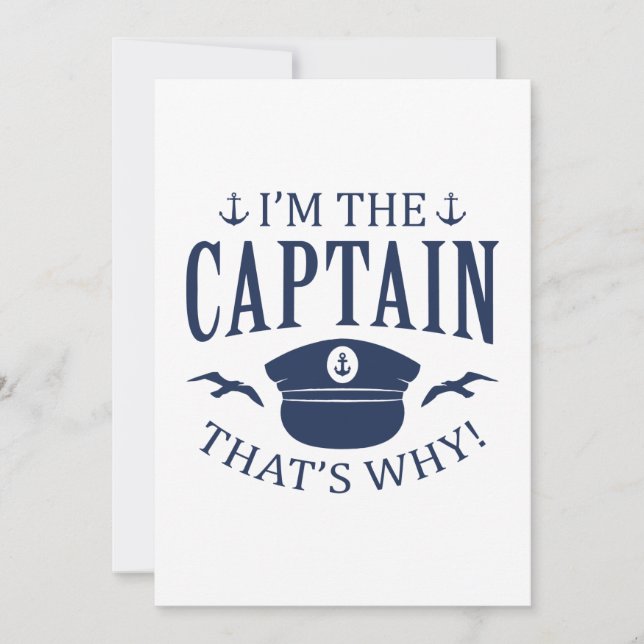 I’m The Captain Thank You Card (Front)