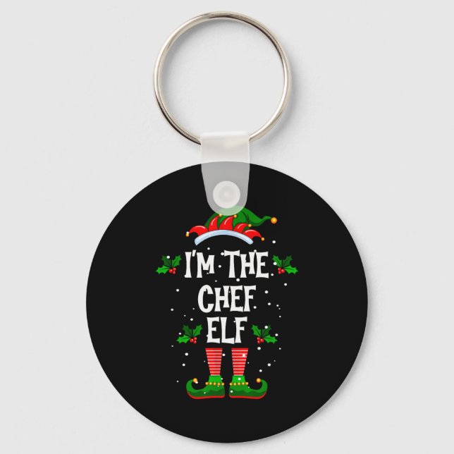 I’m The Chef Elf Christmas Xmas Pajama Pj Men Wome Keychain (Front)