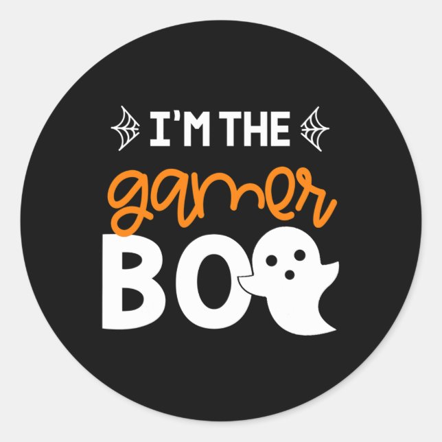 I’m The Gamer Boo Shirt Family Costume Halloween P Classic Round Sticker (Front)