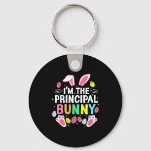 I’m The Principal Bunny Happy Easter Day Cute _1 Keychain