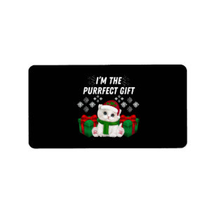 I m The Purrfect Gift Label