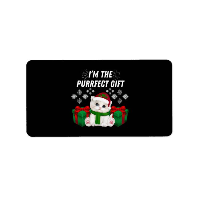 I m The Purrfect Gift Label (Front)