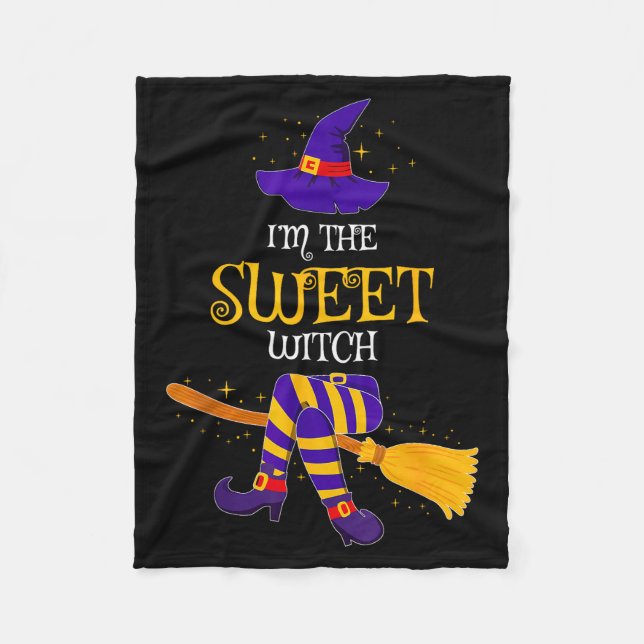 I’m The Sweet Witch Family Matching Costume Hallow Fleece Blanket (Front)