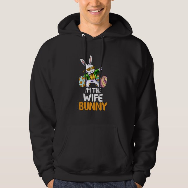 I M The Wife Bunny Matching Family Easter  Lover Hoodie (Front)