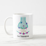 I’m Thinking Neuron Synapse Coffee Mug<br><div class="desc">Think all you want with this cute neuroscience design of a synapse. Synapses occur in our brains and are responsible for the transfer of information between neurons,  and therefore how we think! This cool design is perfect for science lovers,  nerds,  geeks and brain lovers!</div>